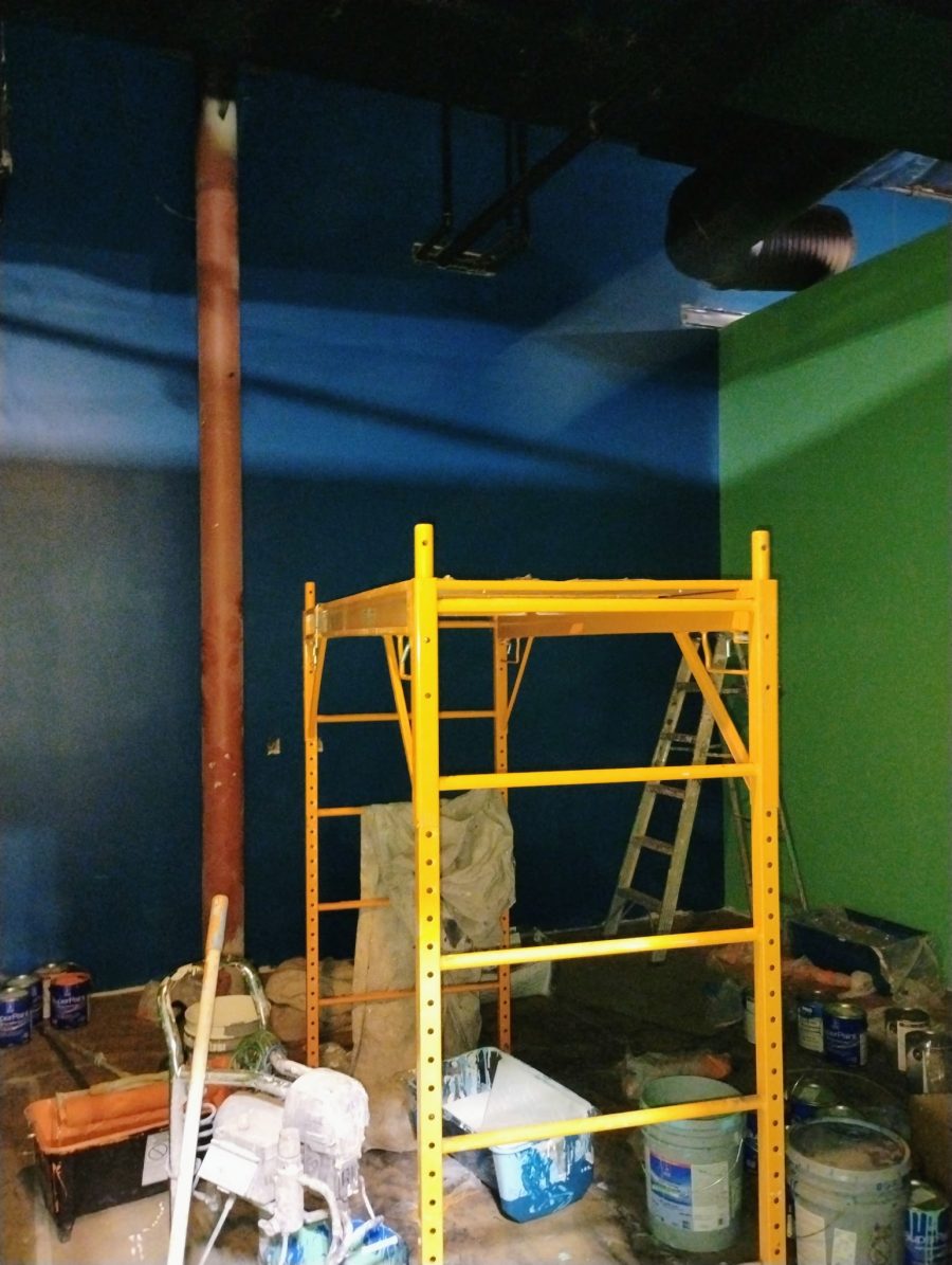 scaffolding in room with colorful painted walls Preview Image 1