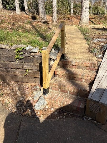 brick steps with wood handrail Preview Image 5