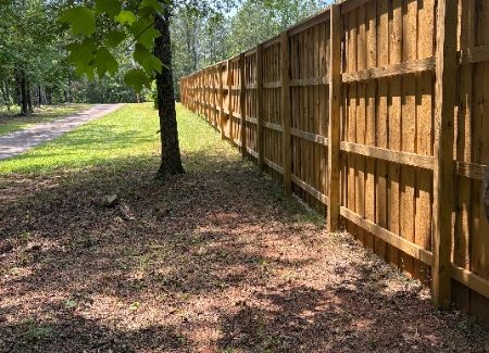 wooden privacy fence