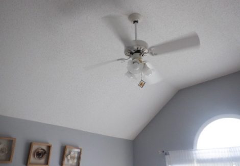 popcorn ceiling and ceiling fan
