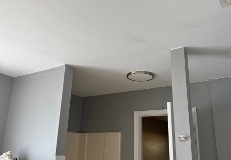 bathroom ceiling after popcorn removal