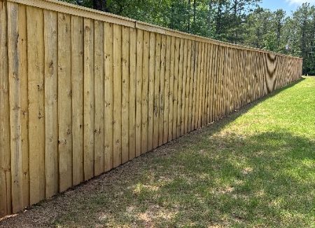 wooden privacy fence