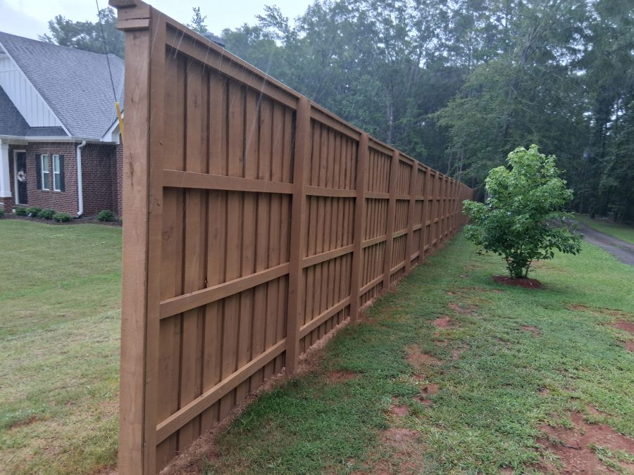 stained wooden privacy fence Preview Image 1