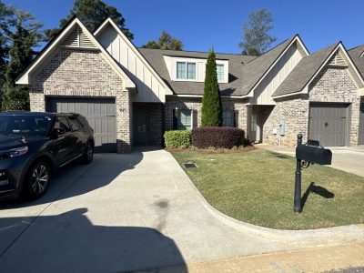 front exterior of townhouses after repaint