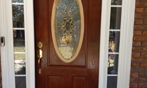 Modern Residential Door Staining