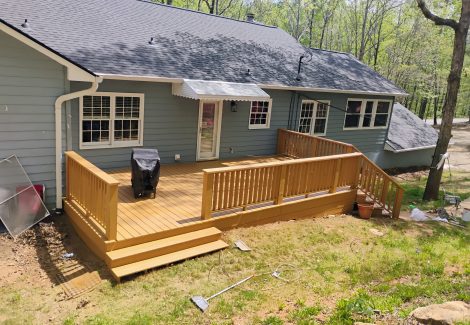 home deck with stain