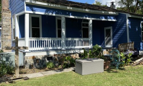 White and Blue House Painting