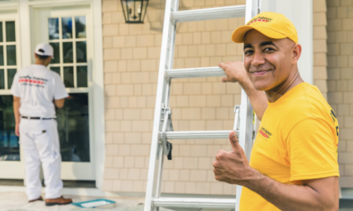 certapro painter exterior painting and giving thumbs up