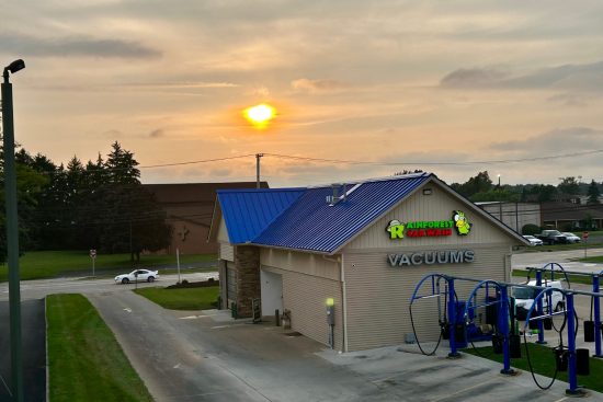 Rainforest car was case study car wash at sunset