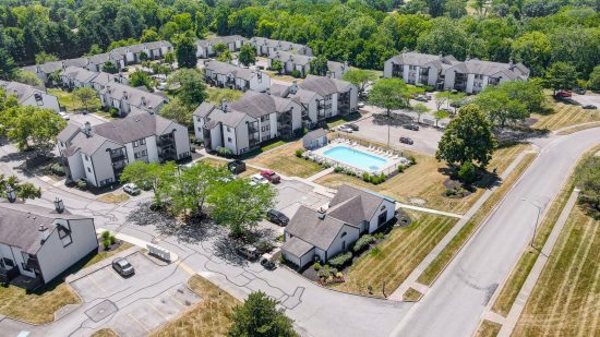 Stoney Creek Apartments Case Study after photo of pool and buildings from above