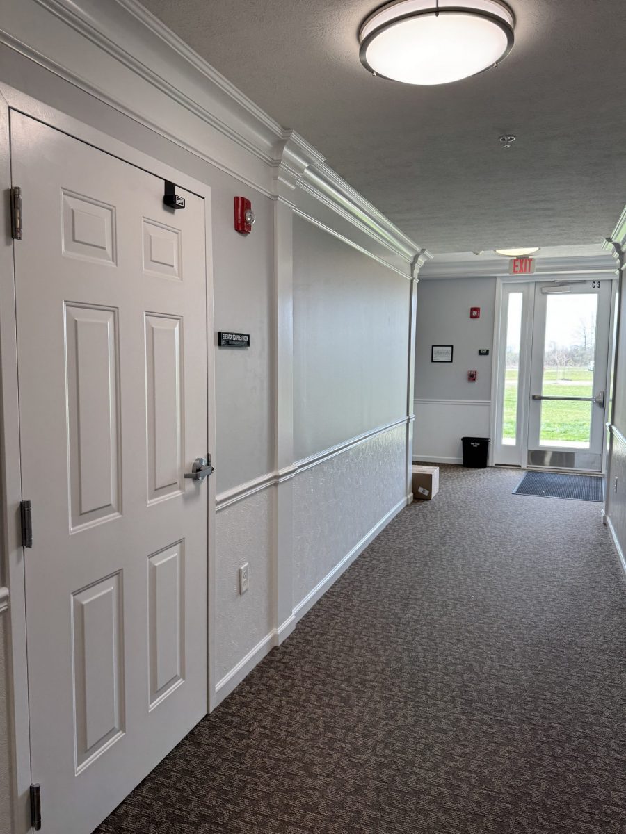 painted apartment hallway with outside entrance door Preview Image 8