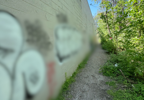 Columbus Graffiti Removal Case Study Side Wall Before Photo