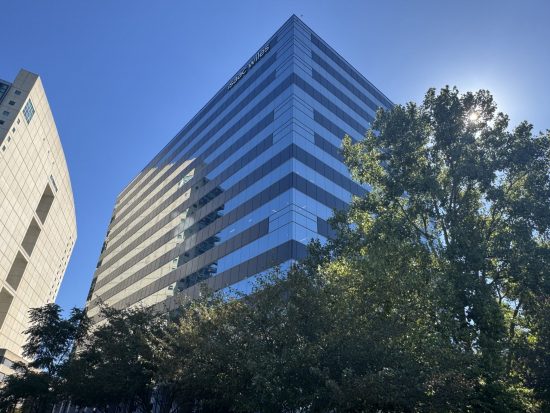 highrise building exterior after paint update