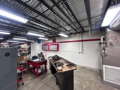 repainted auto service bay