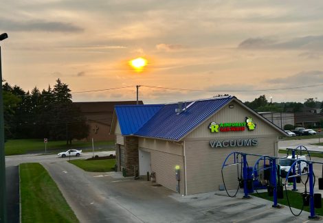 Rainforest car was case study car wash at sunset