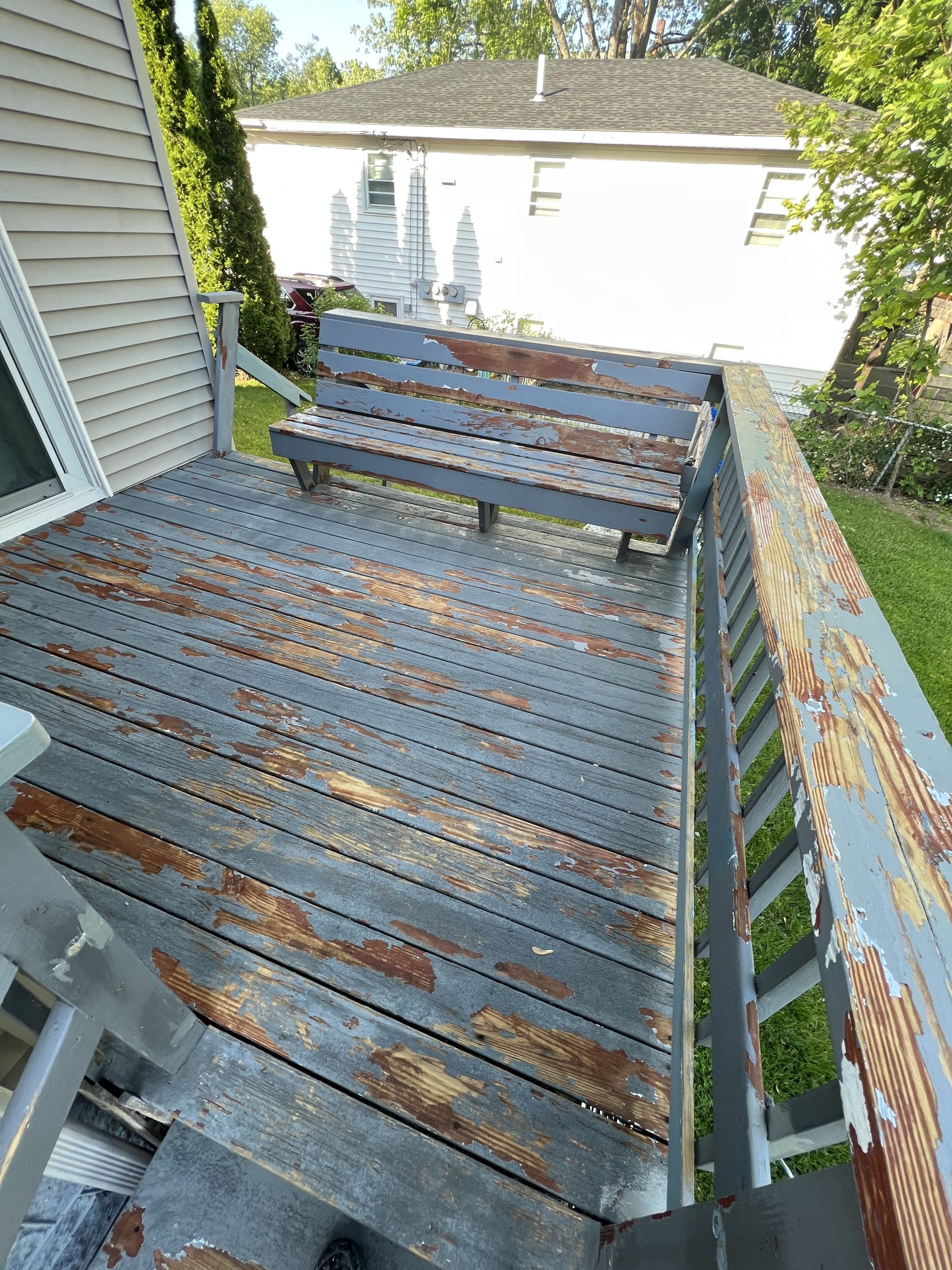 Porch painting in Manchester, NH before