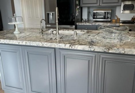 Cabinets after being repainted