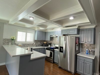 Cabinet refinishing in Rancho Cucamonga, California.