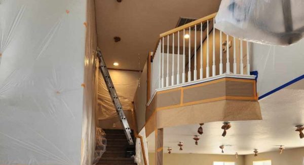 Corona Preparing to Paint Project stairwell