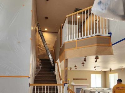 Corona Preparing to Paint Project stairwell