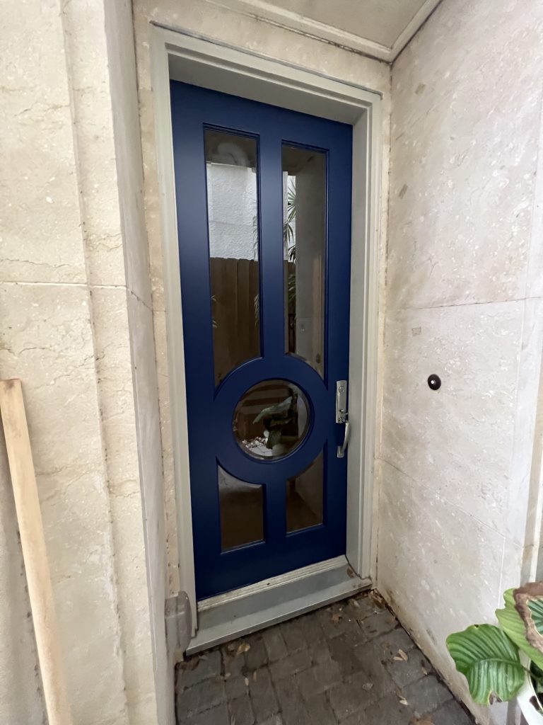 Front Door Painted in SW9176 Dress Blue After