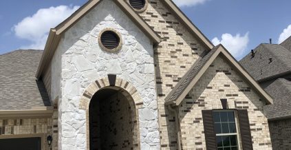 Brick Limewashing of Front Exterior Arch