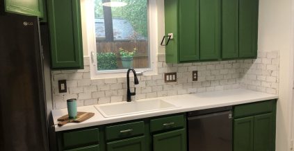Kitchen Painting with PPG Mountain Forest ...