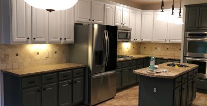 Two-Tone Kitchen Cabinet Painting