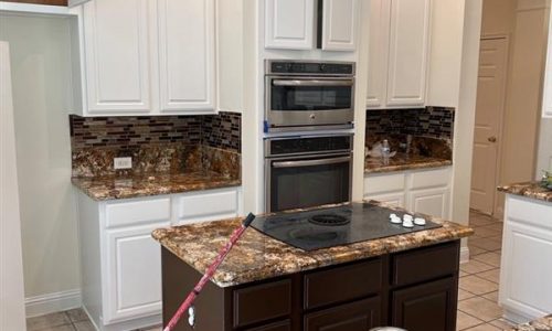 Kitchen Painting in Turkish Coffee SW6076 & Pure White SW7005