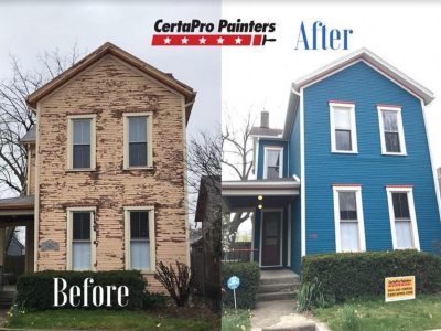 painted home before and after