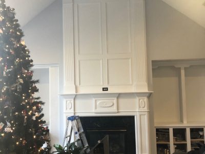 Vaulted Ceiling and Fireplace Mantel