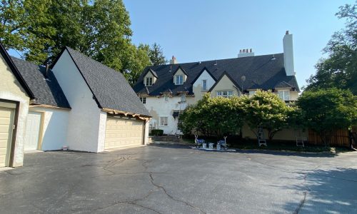Backside of the Home and Garages