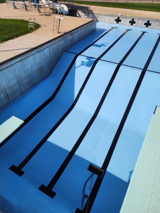 repainted community pool