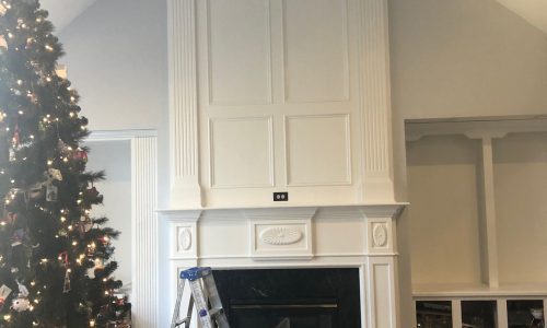 Vaulted Ceiling and Fireplace Mantel
