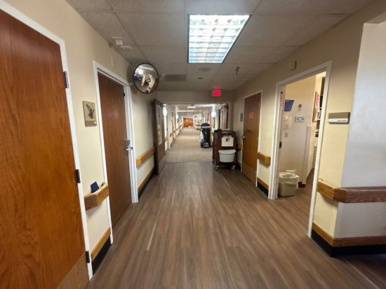 senior living facility hallway