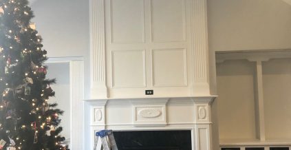 Vaulted Ceiling and Fireplace Mantel