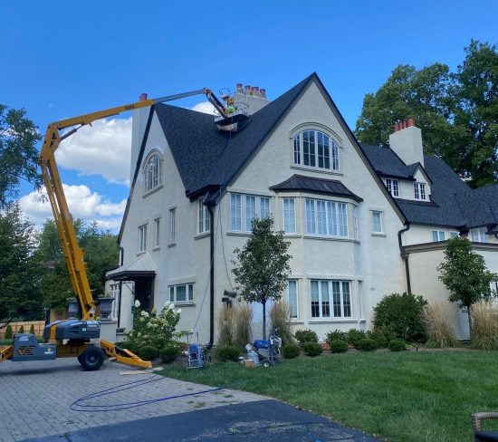 painting with a boom lift