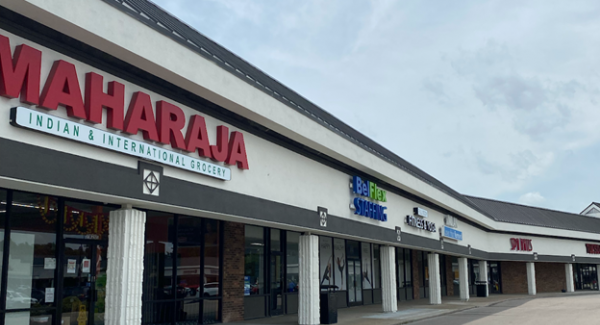 Shopping plaza exterior