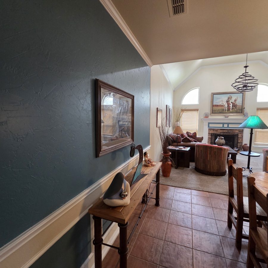 home interior room with blue painted walls Preview Image 1