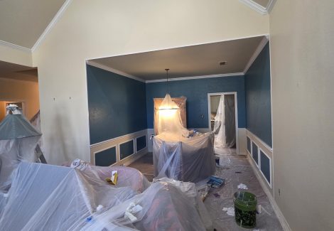 home interior room during repaint