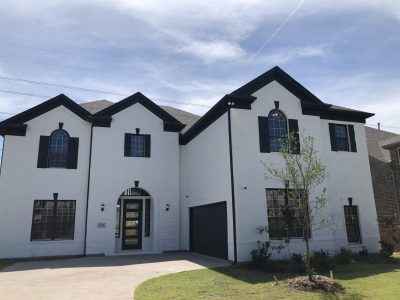 Brick Exterior White and Black