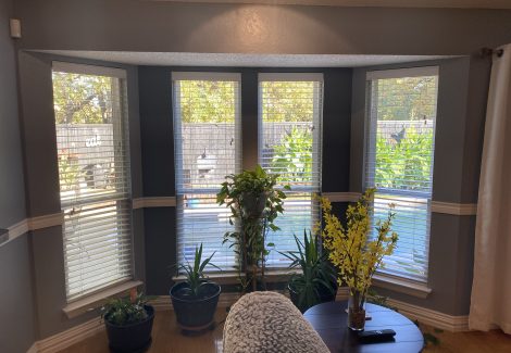 Bay window interior repainted