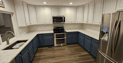 Stain to Paint Cabinet Conversion Project ...