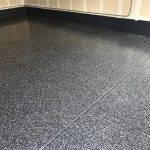 Finished garage floor corner