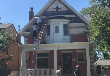 Victorian House During Painting