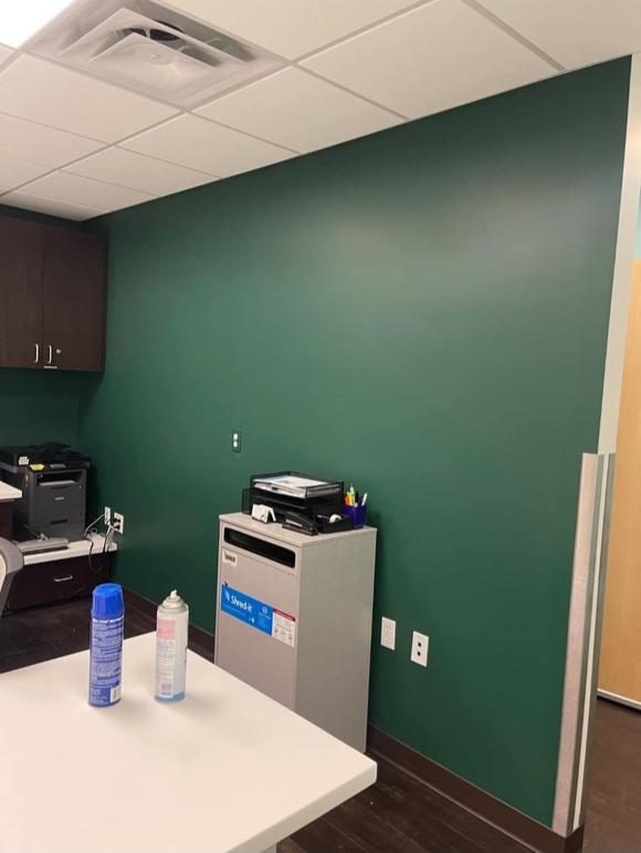 doctors office reception area with wall repairs completed Preview Image 3