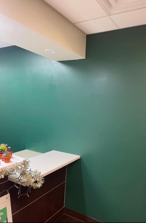 doctors office reception area with green wall Preview Image 1