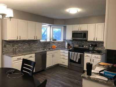 Interior kitchen painting by CertaPro painters in Des Moines, IA