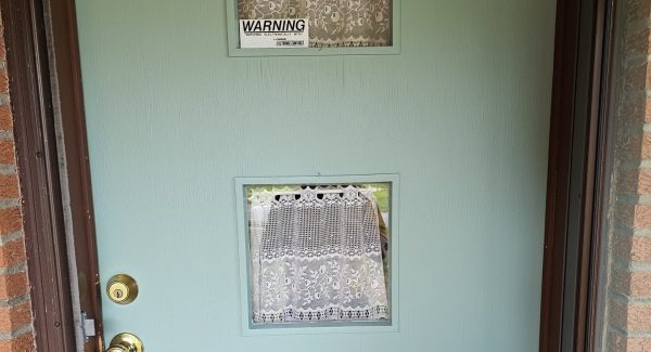 Repainted door exterior