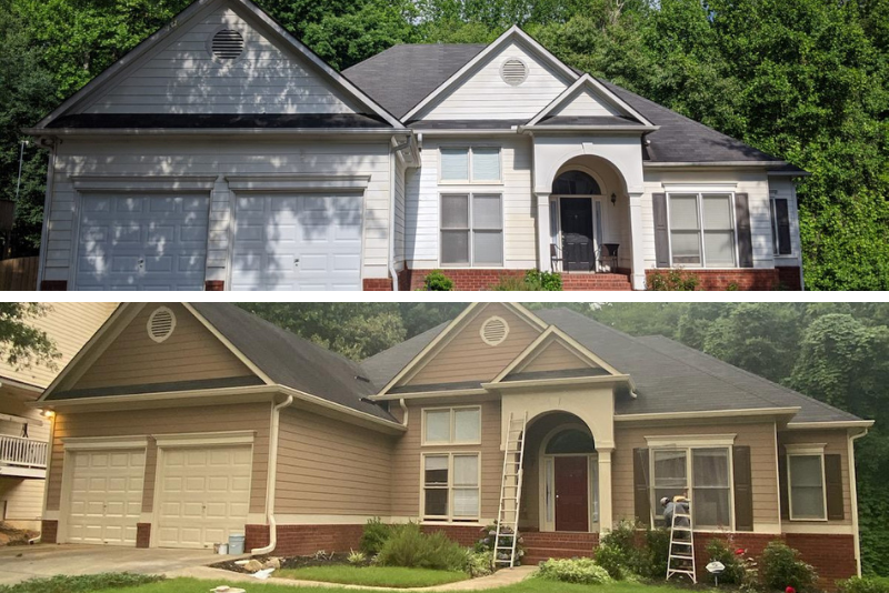 Powder Springs Before and After House Painting